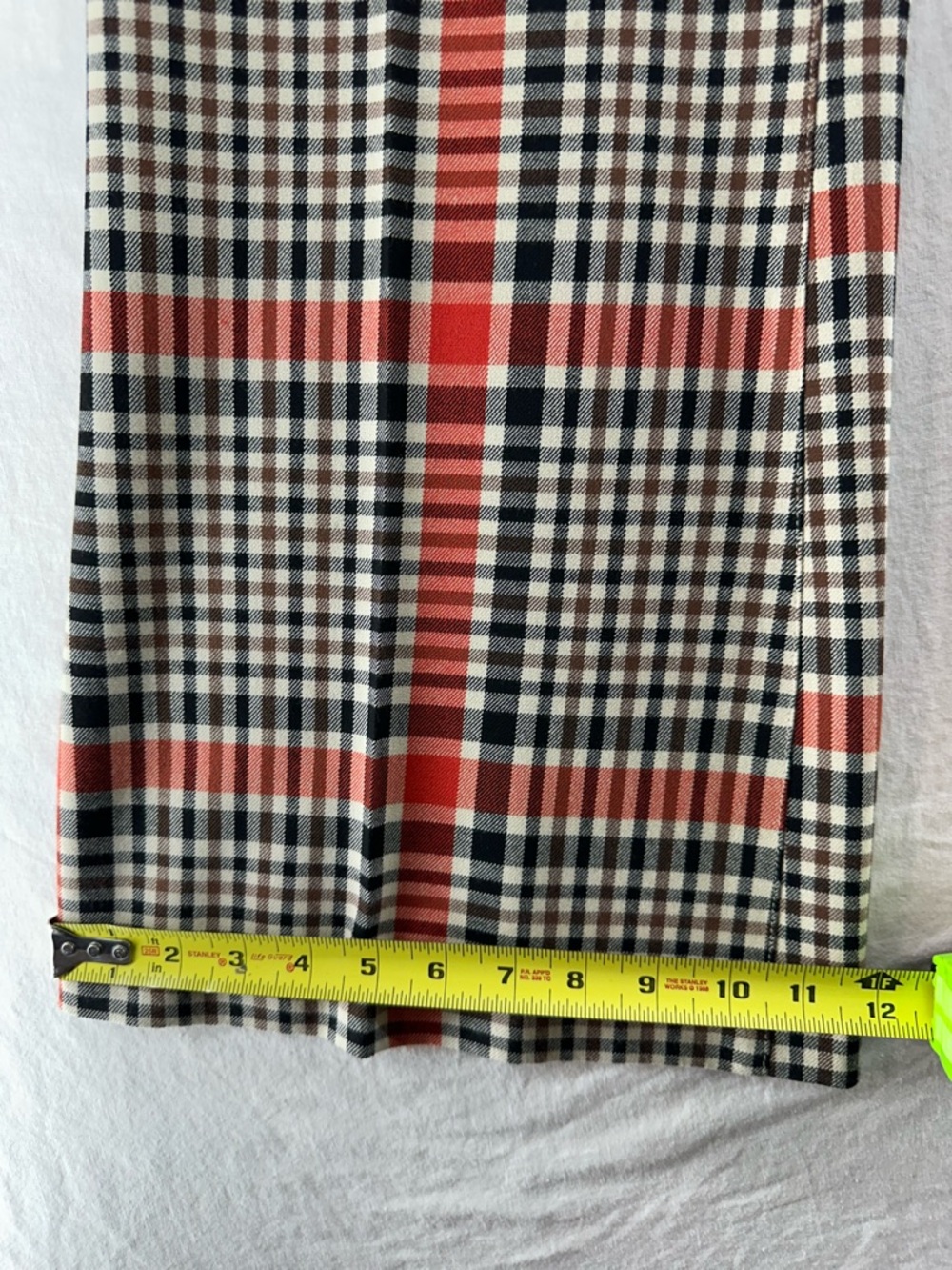 Free People Pants Jules Hippie Boho Retro Plaid Flare 70's Size 8 - Picture 8 of 11